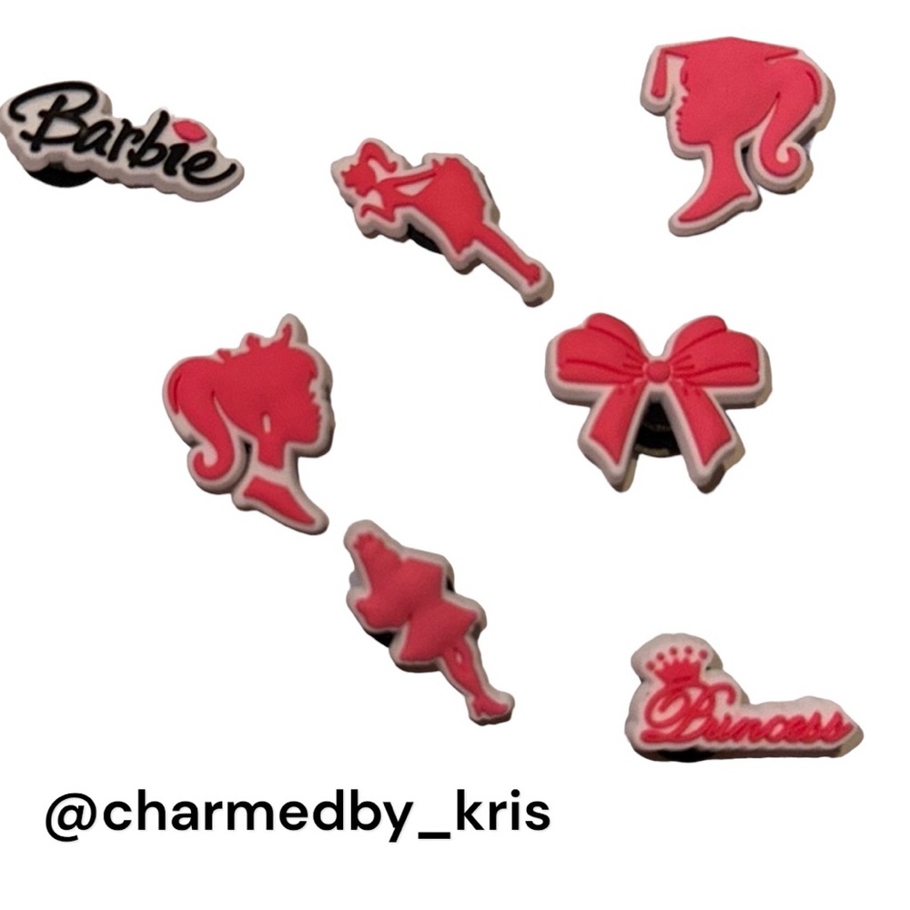 55. Croc charms - pink Barbie